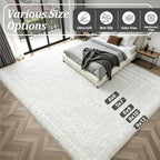 Fluffy 4x6 Area Rugs for Living Room Bedroom: Ultra Soft Shag Rug Non-Slip Non-Shedding Small Plush Bedside Rug Indoor Floor Carpets for Kids Room Playroom Entryway Nursery Dorms Home Decor Ivory