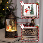 Christmas Snow Globe Lantern, Glitter Lighted Snowman Cardinal Snow Globe with Music,Musical Christmas Decorations USB and Battery Operated, Christmas Decor
