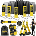 WALITO Resistance Bands Set - Exercise Bands with Handles, Door Anchor, Legs Ankle Straps, for Heavy Resistance Training, Physical Therapy, Muscle Training, Yoga, Home Workouts, Gym