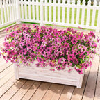 Artificial Fake Flowers for Outdoors 12 Bundles Faux Silk Flower Spring Decoration Artificial Fake Plants Outdoor Plastic Flowers UV Resistant No Fade for Home Planter Porch Patio Yard Decor