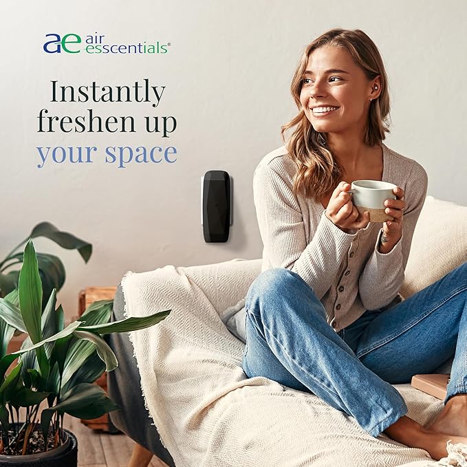 Air Esscentials The Diamond Smart Scent Air Machine for Home, Bluetooth App-Controlled, Covers up to 500 sq. ft, 100mL Waterless Fragrance Oil Diffuser with Cold Air Aromatherapy, Black