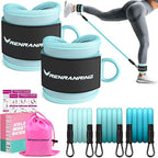 Ankle Resistance Bands with Cuffs, Ankle Bands for Working Out, Ankle Resistance Band for Legs and Glutes Workout Equipment, Butt Exercise Equipment for Women