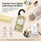 ROSE COTTAGE Large 12 Packs White Cotton Hanging Closet Deodorizer Air Freshener Long Lasting Scented Sachets Smell Goods for House
