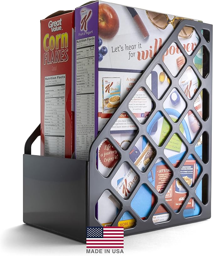 Officemate Recycled Large Magazine File, Black, 6 Each (26083)