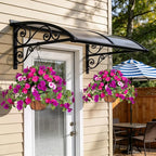 3 Bundles Artificial Fake Flowers for Outdoors with Hanging Baskets Faux Hanging Flowers Plants for Outdoor Planters UV Resistant Silk Flowers for Outside Spring Home Front Porch Garden Décor
