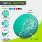 ProsourceFit Core Balance Disc Trainer, 14” Diameter with Pump for Improving Posture, Fitness, Stability