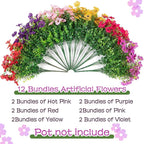 Artificial Flowers for Outdoors,Faux Flowers Daisy with Eucalyptus Leaves for Indoor Garden Home Decoration,UV Resistant Artificial Flower Fake Plants for Porch Patio, 12 Bundles (6 Multicolor)