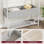 SINGAYE Clothes Garment Coat Rack Drying Clothing Racks Metal Freestanding for Hanging Clothes Portable Closet for Laundry Bedroom White