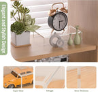Acrylic Shelf Riser 6x3.9x1 pack of 2, Countertop Acrylic Display Storage Organizer for Shoes, Glasses, Plants, Home Decors, Perfume, Books, Dolls, 6x3.9x1 Inch