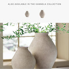 Signature Design by Ashley Hannela 12" Modern Distressed Polyresin Vase, Antique Tan