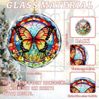 Stained Glass Butterfly Ornament - Christmas Tree Decor, Gift Exchange Present