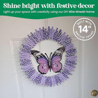 2-Pack 14 Inches Wire Wreath Frame – Round Metal Wreath Form with Ring Design for DIY Crafts, Floral Projects, and Home Decor – Dark Green Wire Frame for Christmas Holiday & Weddings