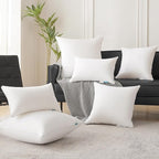 Oubonun 30 x 30 Pillow Inserts (Set of 2) - Euro Pillows with 100% Cotton Cover - 30 Inch Square Interior Sofa Pillow Inserts - Decorative Pillow Insert Pair - White Couch Pillow