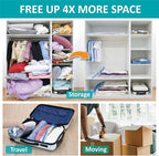 Cozy Essential Vacuum Storage Bags, Compression Space Saver Bags for Clothes, Comforters, Blankets, Pillow, Bedding, Sealer Clothing Storage,35 Combo