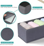 8 Pack Drawer Organizer for Baby Clothes, Foldable & Washable Bins - Perfect for Nursery & Dresser Organization, Grey - Durable Storage Solution for Baby Essentials, Socks,