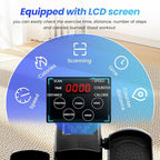 ALSO GO Under Desk Elliptical Machine, Electric Leg Exerciser for Seniors w/ 15Speeds Adjustable,Seated Pedal Exerciser, Auto & Manual Modes, Portable Quiet Magnetic Exercise Equipment for Home Office