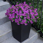 Lnoicy 20 Bundles Artificial Flowers for Outdoor Fake Plants for Spring Decoration,Faux Eucalyptus Flowers for Planter UV Resistant Lifelike for Home Porch Garden（Fuchsia）