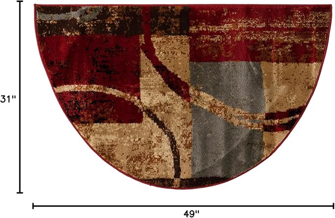 Unique Loom Barista Collection Area Rug - Kouillou (2' 7" x 4' 1" Hearth, Multi/Brown)