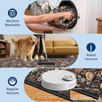 GarveeHome Brown Vintage Floral Washable Rugs 5x7 for Living Room Black Boho Botanical Retro Rug Low Pile Stain Resistance Non Slip Carpet for Bedroom Nursery Dining Room