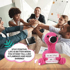 WenmthG Positive Flamingo Crochet Doll - Mini Funny Gifts for Women Girlfriend Wife Couple Positive Crochet Animals Emotional Cheer Up Support Handmade Flamingo Birthday Graduation Decoration Gift