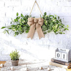 YLOLUL 22'' Artificial Eucalyptus Wreaths for Front Door Spring Summer Green Swag Greenery Door Wreath with White Berry for Farmhouse Home Wedding Wall Porch Indoors Outdoor Window Home Decorations