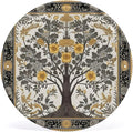 Wall Picture, with Tree Pattern Printed Circular Iron Hanging Picture,Wall Art Decor,Home for Bedroom Living Room Bathroom Decor,Iron Painting 11.8X11.8 in