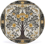 Wall Picture, with Tree Pattern Printed Circular Iron Hanging Picture,Wall Art Decor,Home for Bedroom Living Room Bathroom Decor,Iron Painting 11.8X11.8 in