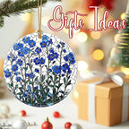 Flower Hanging Ornament, Christmas Ornaments, Xmas Decorations for Tree, Ornaments for Christmas Tree, Holiday Ornament, Flower Themed Gifts, Holiday Party Gifts, and Xmas Gift Ideas - Forget-Me-Not