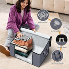 Fab totes Storage Bags,Clothes Blanket Storage Bins Foldable Closet Organizers with Reinforced Handle for Home Dorm Storage and Organization,Fabric Bags for Organizing Bed Sheets,Clothing,Comforters