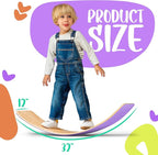 Ultimate Wooden Wobble Balance Board for Kids by bagacootha – Wooden Toddler Toys & Kids Rocker for Endless Play & Imagination | 32" Wobble Balance Board with Felt Base.