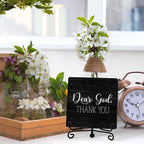 Modern Farmhouse Decor, Home Decor For Living Room, Boho Chic Aesthetic Shelf Decorations, Christian Dear God Sign, Farm House Entryway Tv Stand Fireplace Coffee Table Decoration (03)