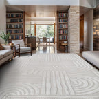 Modern Indoor Rug Orbit 5x7 Area Rugs for Living Room Luxury Kitchen Bedroom Durable Soft Geometric Durable Low and High Pile Stain Resistant Non Shedding Area Carpet 5x7