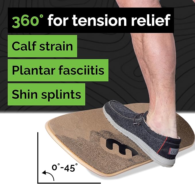 Whirly Board - Wide Standing Desk Balance Board with Standing Desk Mat and Stabilizing Ring - Anti-Fatigue Balance Board for Standing Desks