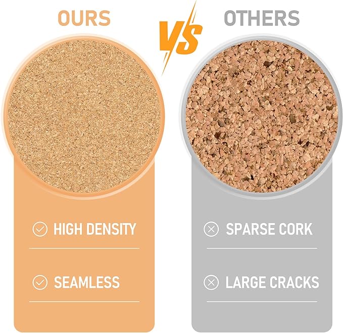 Cork Board Tiles - 8 Packs Adhesive Corkboards for Wall,Small Cork Board Decorations, CorkBoard Squares, Cork Sheet Decorative CorkBoard for Office, School & Home