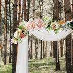 Artificial Rose Lintel Wreaths,Wedding Arch Flowers,Artificial Rose Flower Swag,Floral Swag Garland,Silk Flower Swag for Door Wedding Party Wall Backdrop (#1)