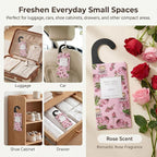ROSE COTTAGE Large 12 Packs Rose Hanging Closet Deodorizer Air Freshener Long Lasting Scented Sachets Smell Goods for House