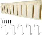 RV Shoe Pockets 10 Pockets Heavy Hanging Bedside Storage Organizer with Sturdy Hooks Storage Pockets Hangs on bed for Shoes Toys and Tool Accessories
