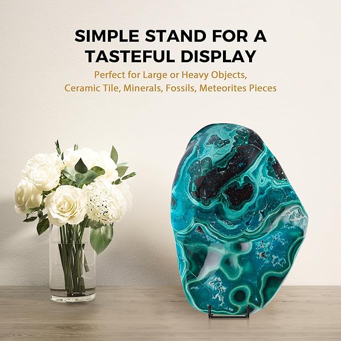 TR-LIFE 12 Inch Plate Stands for Large Heavy Duty Display - Metal Picture Frame Holder Stand + Table Top Easels for Decorative Platter, Book, Plaque, Photo (2 Pack)