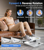 Portable Under Desk Elliptical Machine with Wireless Remote. 12 Manual & 3 Automatic Speeds. Pedal Ellipse Leg Exerciser. Leg Exerciser While Sitting for Seniors Adults Home Office