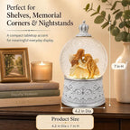 Dog Memorial Gifts for Loss of Dog Sympathy Gift, Snow Globe with Auto Swirling Glitter & 6H Timer, Battery or USB Powered, Dog Passing Away Gifts for Home Decor