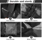 12 Pack Extra Large Heavy Duty Moving Bags with Reinforced Zipper & Wide Handles, Moisture-Resistant Storage Bins Packing Cubes for Clothes, College Dorm, Travel, and Home Organization, Black