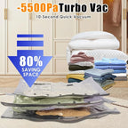 18 Pack Travel Vacuum Storage Bags with Rechargeable Wireless & Hand Pump, Portable Space Saver Bags for Travel & Home, Vacuum Compression Packing Seal for Clothes, Blankets, Seasonal Storage