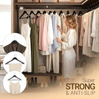 Utopia Home Premium Wooden Hangers 30 Pack - Durable & Slim Coat Hanger - Suit Hanger with 360-Degree Rotatable Hook - Wood Hangers with Shoulder Grooves (Black)