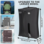 ONTYZZ Vacuum Bags for Travel, Reusable Vacuum Compression Bag, Recycled IPX8 Waterproof Space Saver Bag for Luggage/Camping/Home Storage (3 Pack with Air Pump-Black)