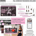 Arena Strength Fabric Booty Bands - Fabric Exercise Bands for Legs and Butt | Fabric Resistance Bands | Hip Resistance Bands with Workout Guide and Carry Case