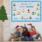 Christian Christmas Bulletin Board Decorations Set - Religious Classroom Decor - God Made Me Unique Snowflake Snowman Cutouts for Xmas, Winter Holiday School Wall Decor