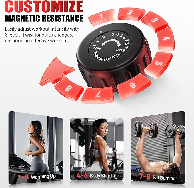 Elliptical Machine, Elliptical Exercise Machine for Home with Hyper-Quiet Magnetic Driving System, Elliptical Trainer with 15.5IN Stride, 350LBS Loading Capacity