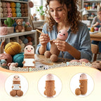 Emotional Support Positive Crochet Animals Pickle Funny Gag Doll Gifts for Men Women Friends,Birthday White Elephant Gifts Desk Decor(Positive pe