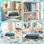 Thyle Summer Fake Decorative Books Set Wooden Starfish Table Signs Beach House Decor Faux Ocean Decoration Books for Farmhouse Coastal Summer Living Room Bedroom Office Bookshelf Decor