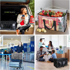 BALEINE 8-Pack Oversized Moving Bags with Reinforced Handles, Heavy-Duty Storage Tote for Clothes, Moving Supplies (Winter Grey, 8-Pack)